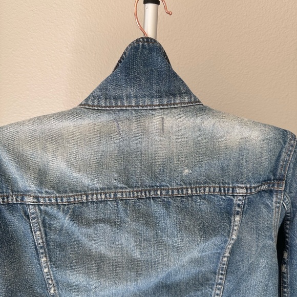 Madewell Distressed Denim Jacket Large Pre-Loved - Picture 5 of 13